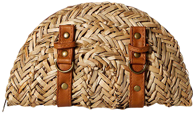 Amazon.com: San Diego Hat Company Women's Sea Grass Clutch with Leather Straps, Natural One Size: Clothing