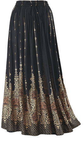 Metallic Batik Skirt - Women’s Romantic & Fantasy Inspired Fashions