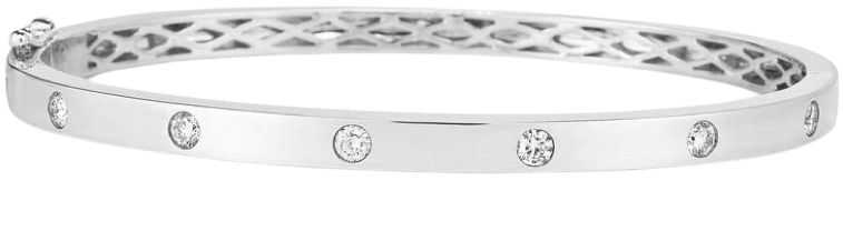 Silver bangle bracelet