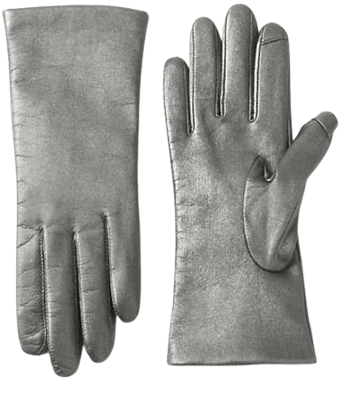 Women's EZ Touch Screen Cashmere Lined Leather Gloves | Lands' End