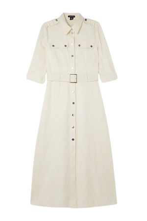 Tailored Belted Midi Shirt Dress | Karen Millen