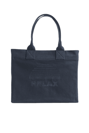 Printed Shopper - Dark blue/Relax - Ladies | H&M US