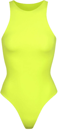 Fits Everybody High Neck Bodysuit - Neon Lime | SKIMS