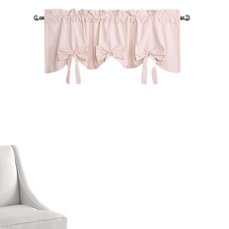 Lush Decor, 18" x 52", Blush Melody Bow Window Curtain Valance, 2" Header : Amazon.ca: Home