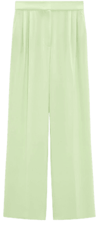 PLEATED MENSWEAR STYLE PANTS - Apple green | ZARA United States