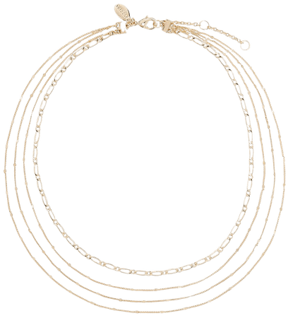 4-row Delicate Layered Chain Necklace | Express