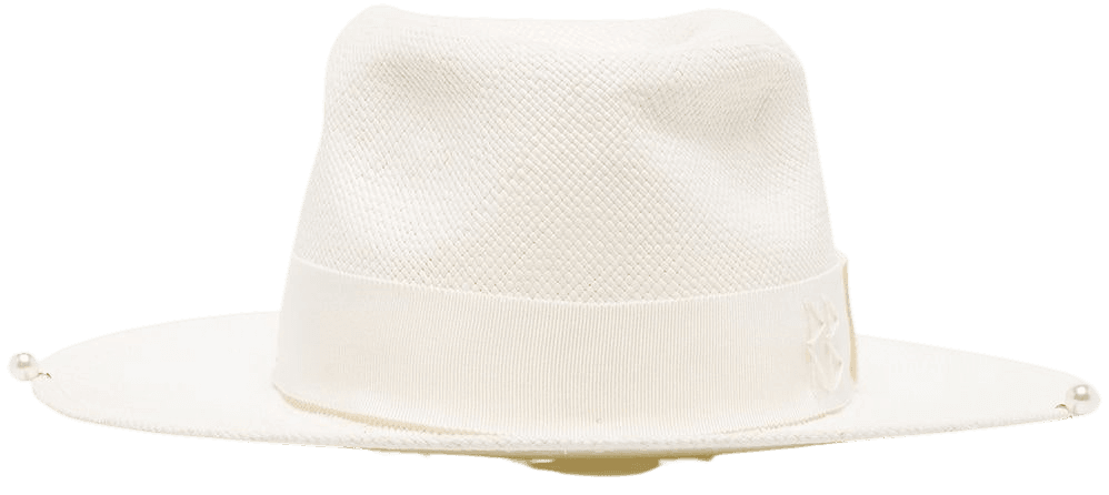 Shop Ruslan Baginskiy pearl strap fedora hat with Express Delivery - FARFETCH
