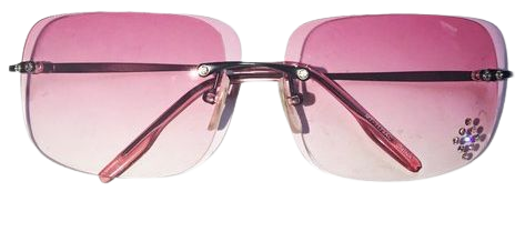 #90s - #2000s crystal lens glasses in pretty pink w the infamous rhinestone sparkle star in the corner
