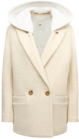 Женское кремовое шерстяное пальто ADD — купить за 54400 руб. в интернет-магазине ЦУМ, арт. 4AWN75