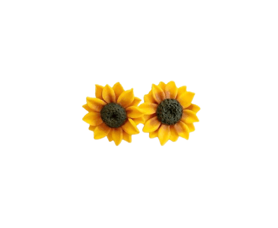 Sunflower Stud Earrings Summer Flower Flower Earrings | Etsy