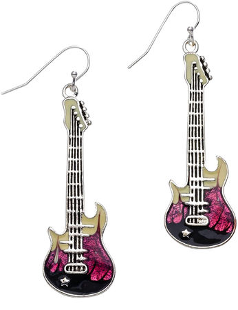 Guitar earrings