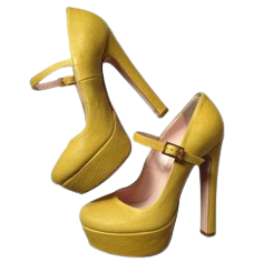 yellow heels shoes png
