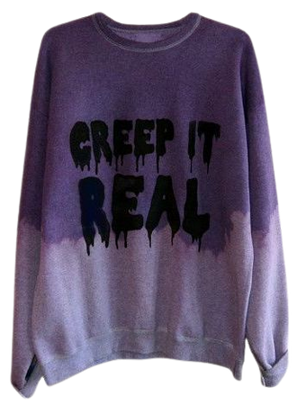 Creep it real Pastel purple sweater
