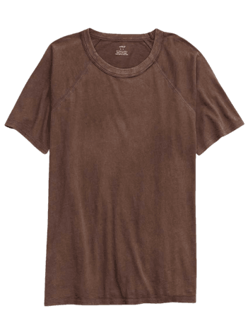 Aerie Distressed Raglan Boyfriend T-Shirt
