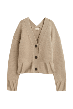 Knit Wool Cardigan - Beige - Ladies | H&M US