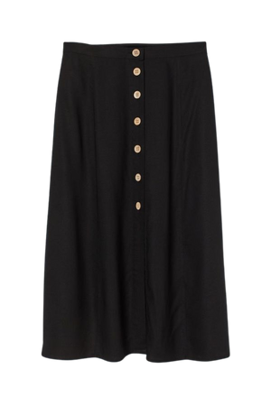 Button-front Skirt - Black - Ladies | H&M CA
