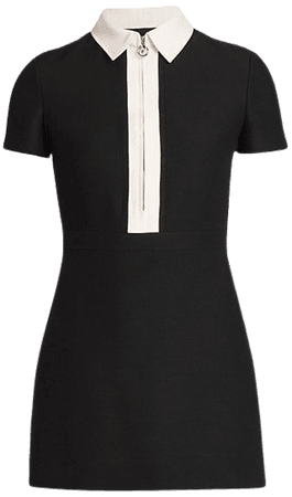 Shop Valentino Crepe Couture Polo Minidress | Saks Fifth Avenue