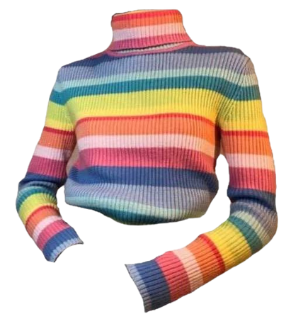 Rainbow Turtle Neck Sweater