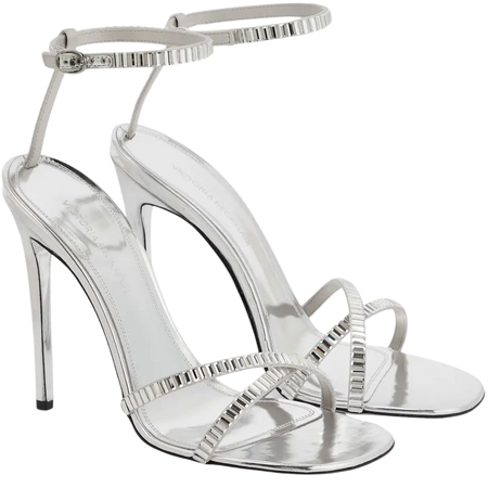Embellished Sandals in Silver - Victoria Beckham | Mytheresa