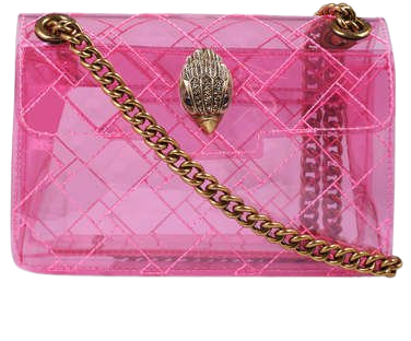 TRANSPARENT MINI KEN Transparent Pink Mini Shoulder Bag by KURT GEIGER LONDON | Kurt Geiger