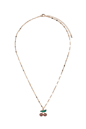 Pendant Necklace - Gold-colored/cherries - Ladies | H&M US