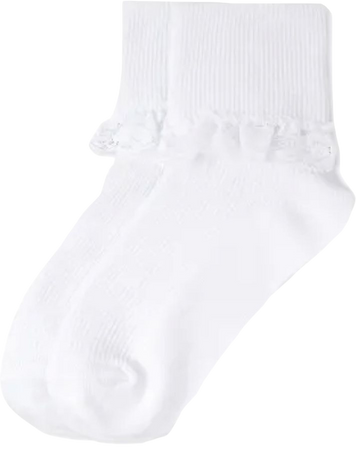 white ruffle socks