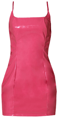 Hot Pink Pu Bodycon Dress | Dresses | PrettyLittleThing USA