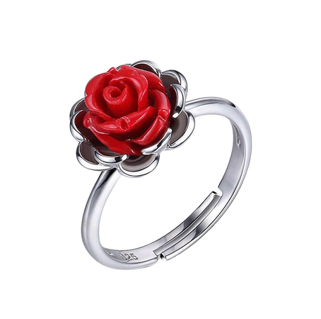 2019 925 Sterling Silver Ring Red Rose Vintage Ring Platinum Color For Women Fine Jewelry Statement Rings Minimalism Style VICHOK From Vichok, $10.45 | DHgate.Com