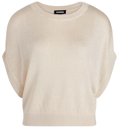 Crew Neck Dolman Sleeve Banded Bottom Sweater | Express