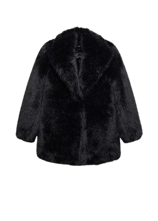 Lapels faux fur coat - Women | Mango USA