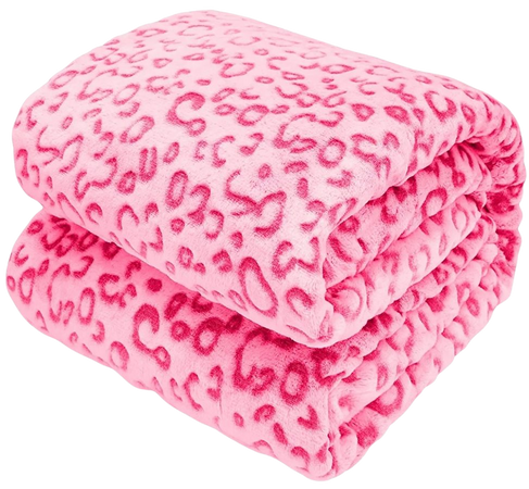 cheetah print pink blanket