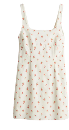 Picot-trimmed Jersey Dress - Cream/roses - Ladies | H&M US