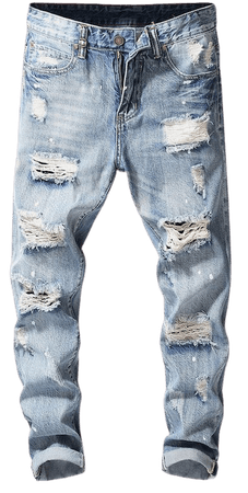Men Destroyed Plain Jeans | SHEIN