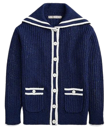 J.Crew: Textured Sailor Cardigan Sweater For Women