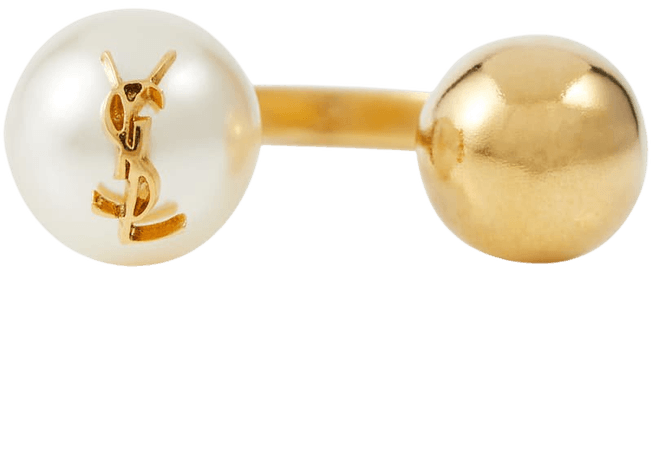 Saint Laurent - Faux pearl ring | Mytheresa