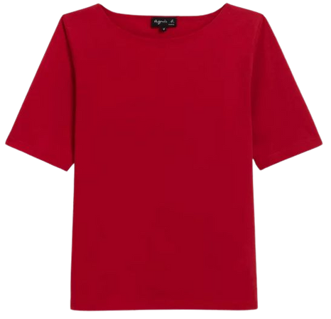 red New Bow T-shirt with elbow-length sleeves | agnès b.