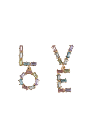 Letter Earrings - Gold-colored/LOVE - Ladies | H&M US