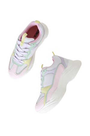 Multicolor Pastel Sneakers - Chunky Sneakers - Fashion Sneakers