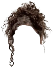 brown curly hair ponytail messy bun updo