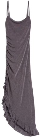 Midi dress with straps and ruffles - Dresses - Woman | Bershka