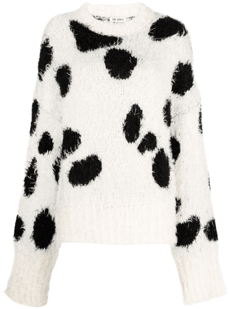 The Attico cow-print Knitted Jumper - Farfetch