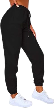Amazon.com: Waitfairy Womens Cinch Bottom Sweatpants Pockets High Waist Sporty Athletic Gym Baggy Fit Jogger Pants Black XL : Clothing, Shoes & Jewelry
