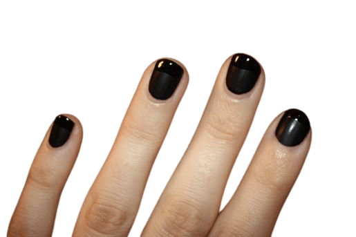 short plain black natural nails