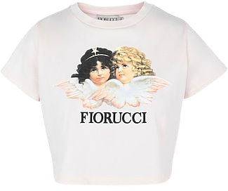 Fiorucci Vintage Angels Cropped Tee - T-Shirt - Women Fiorucci T-Shirts online on YOOX United States - 12365214QD