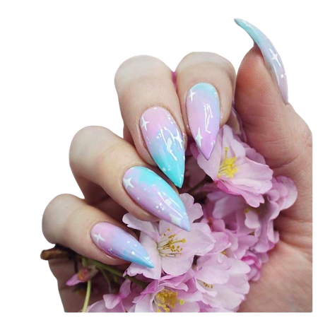 Pastel Galaxy Nails