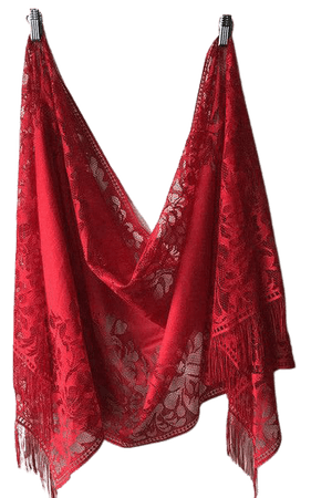 red lace shawl polyvore - Pesquisa Google
