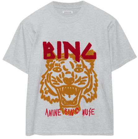 ANINE BING Tiger Tee Chenille - Heather Grey