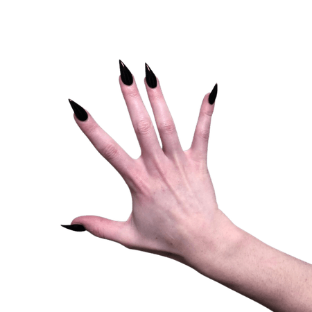 short black stiletto nails