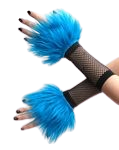 fluffy neon arm warmers blue - Google Search