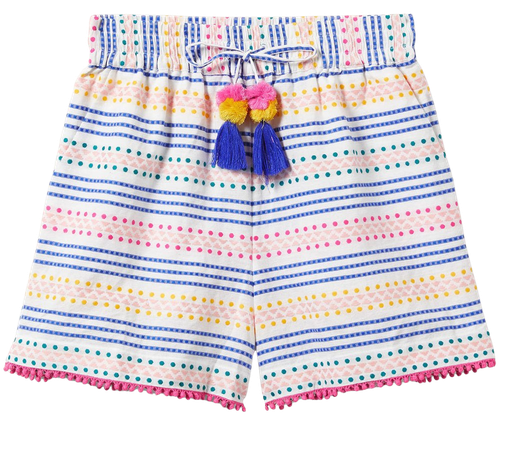 Pull On Cotton Shorts - Multi Dobby Stripe | Boden US
